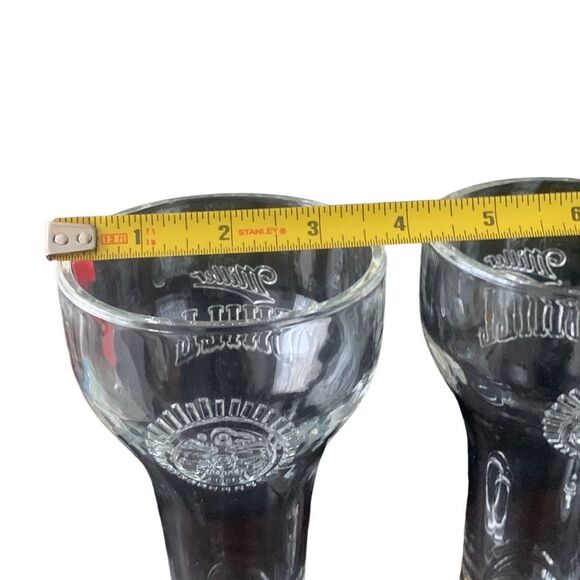 Vintage MILLER CHILL Lot of 2 Weighted Bottom Beer Pilsner Glass Stylish Charm - Picture 14 of 14